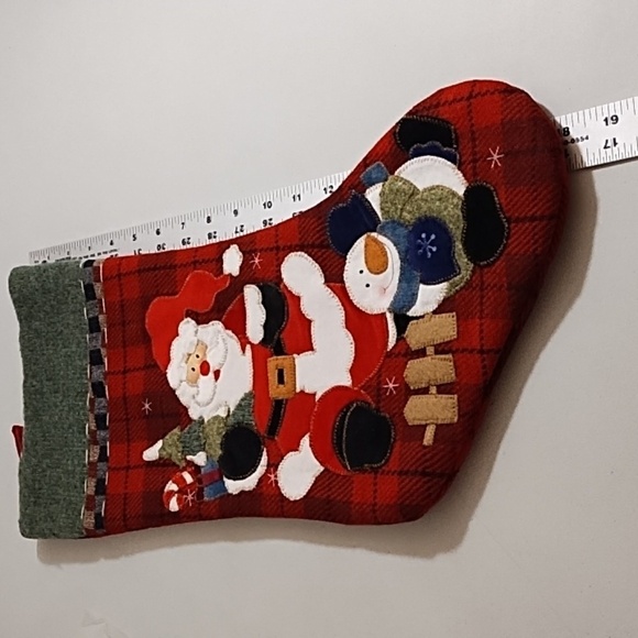 Santa & Snowman Christmas Stocking - Picture 6 of 11